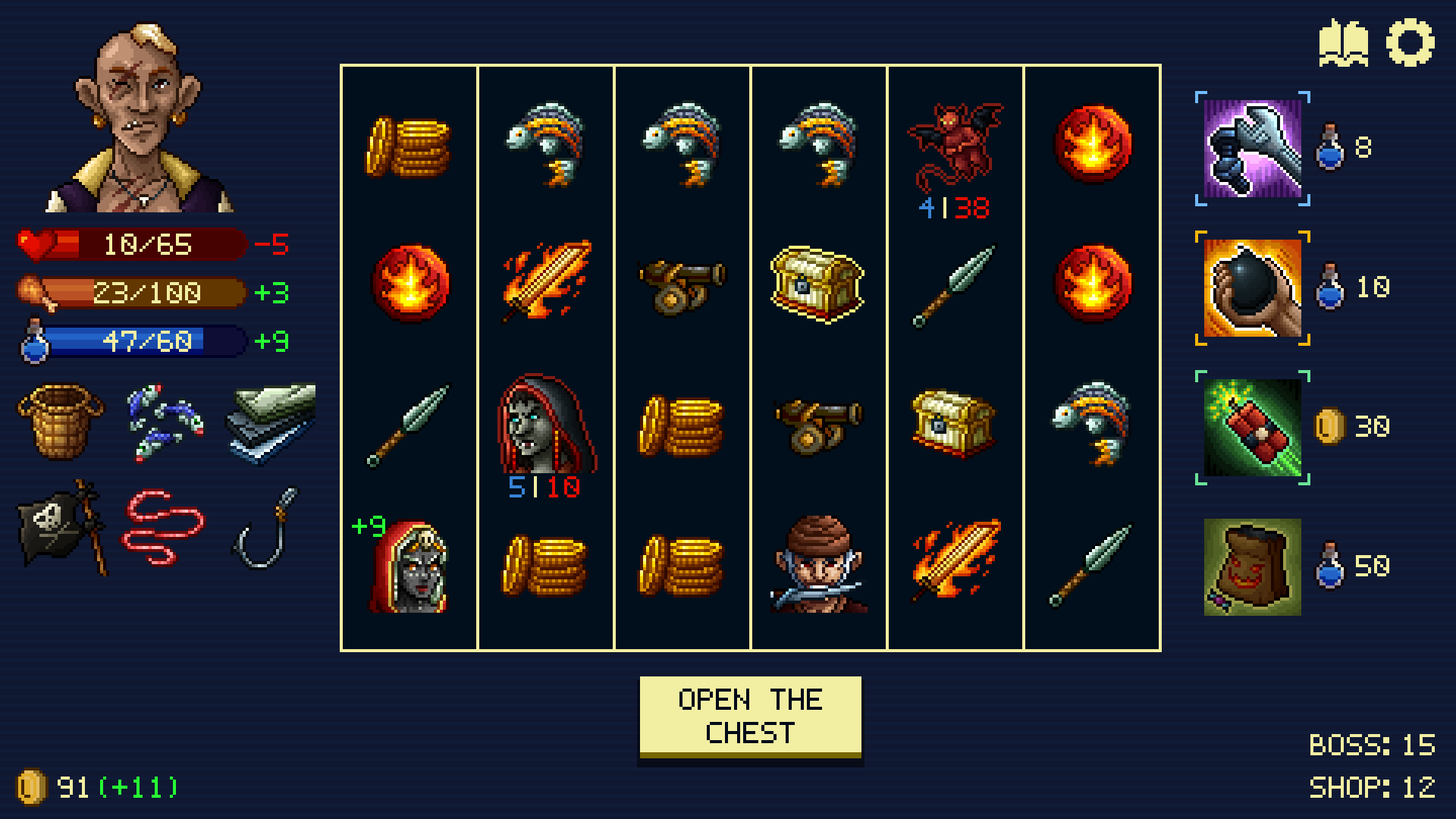 Spinny Dungeon — магазин артефактов и апгрейды